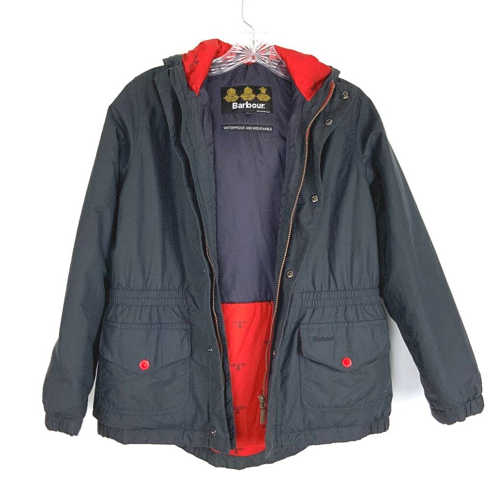 Barbour Kids Keaton Waterproof Breathable Navy Fall/Winter Jacket Sz XL